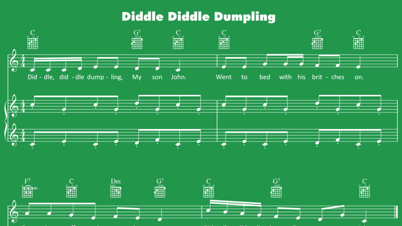 Image for Diddle, Diddle, Dumpling – Sheet Music