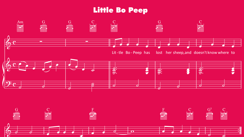 Image for Little Bo Peep – Sheet Music