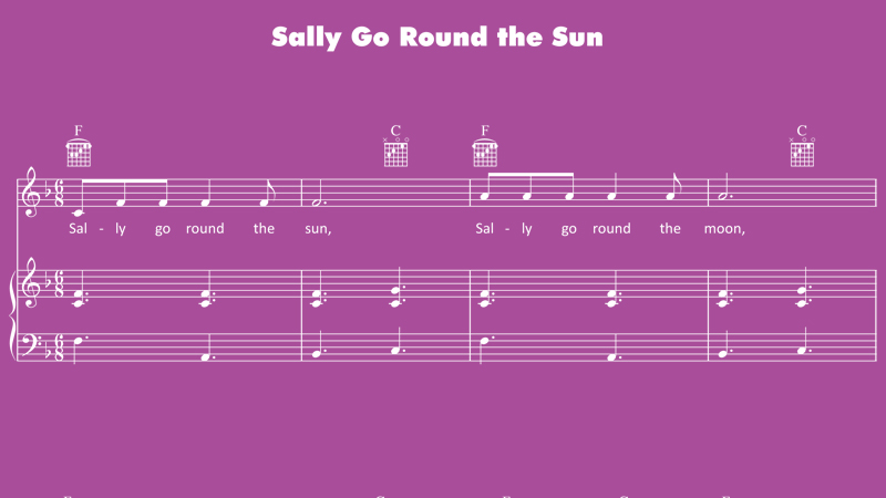 Image for Sally Go Round the Sun – Sheet Music