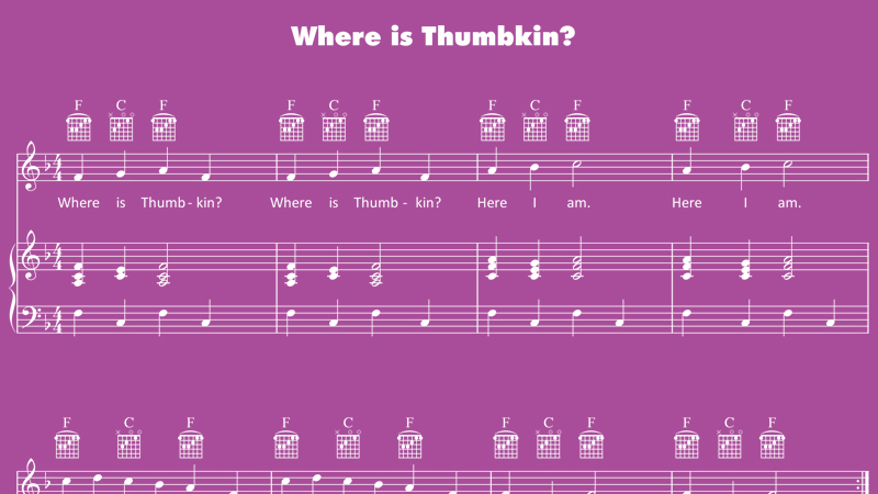 Image for Where Is Thumbkin? – Sheet Music
