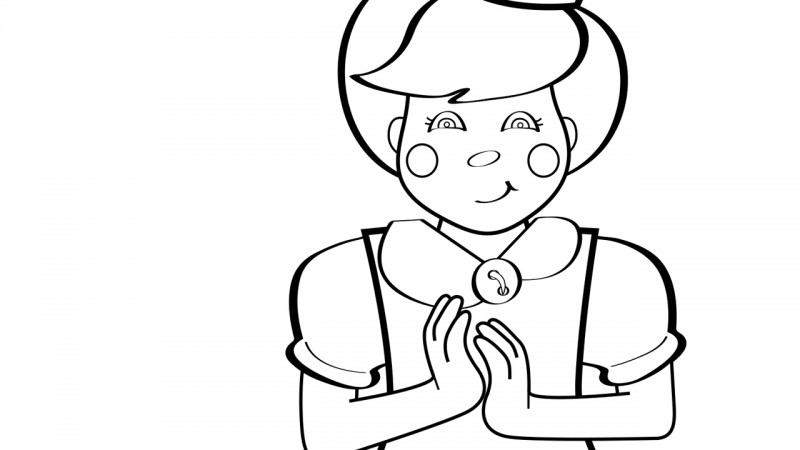 Image for Clap Your Hands – Coloring Page
