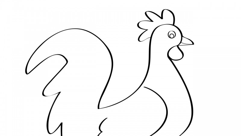 Image for Cock-a-Doodle-Doo – Coloring Page
